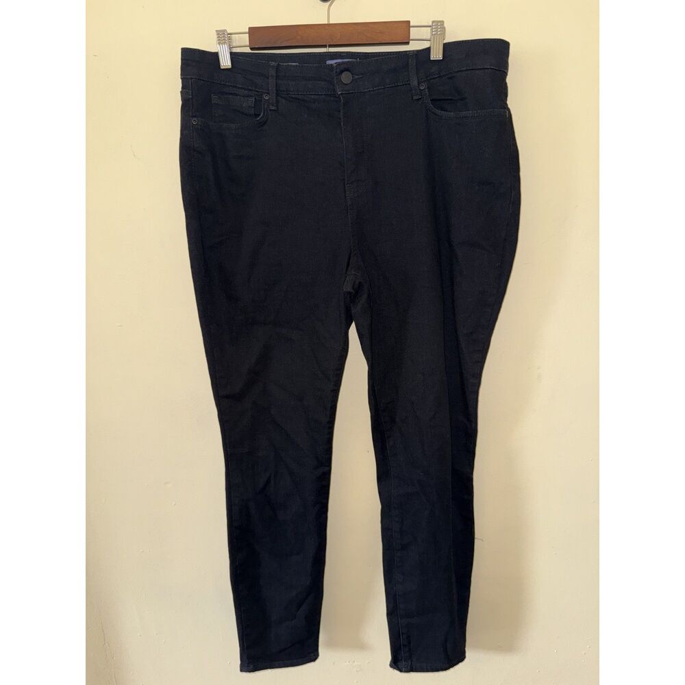 NYDJ Black Skinny Jeans Lift Tuck Tech High Rise Women's Size 16